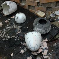 Raku nu . Stage poterie en Ardèche