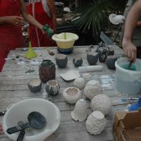 Emaillage . Stage poterie en Ardèche