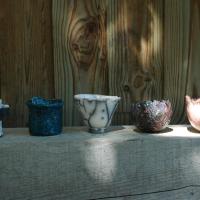 Pièces raku . Stage poterie en Ardèche